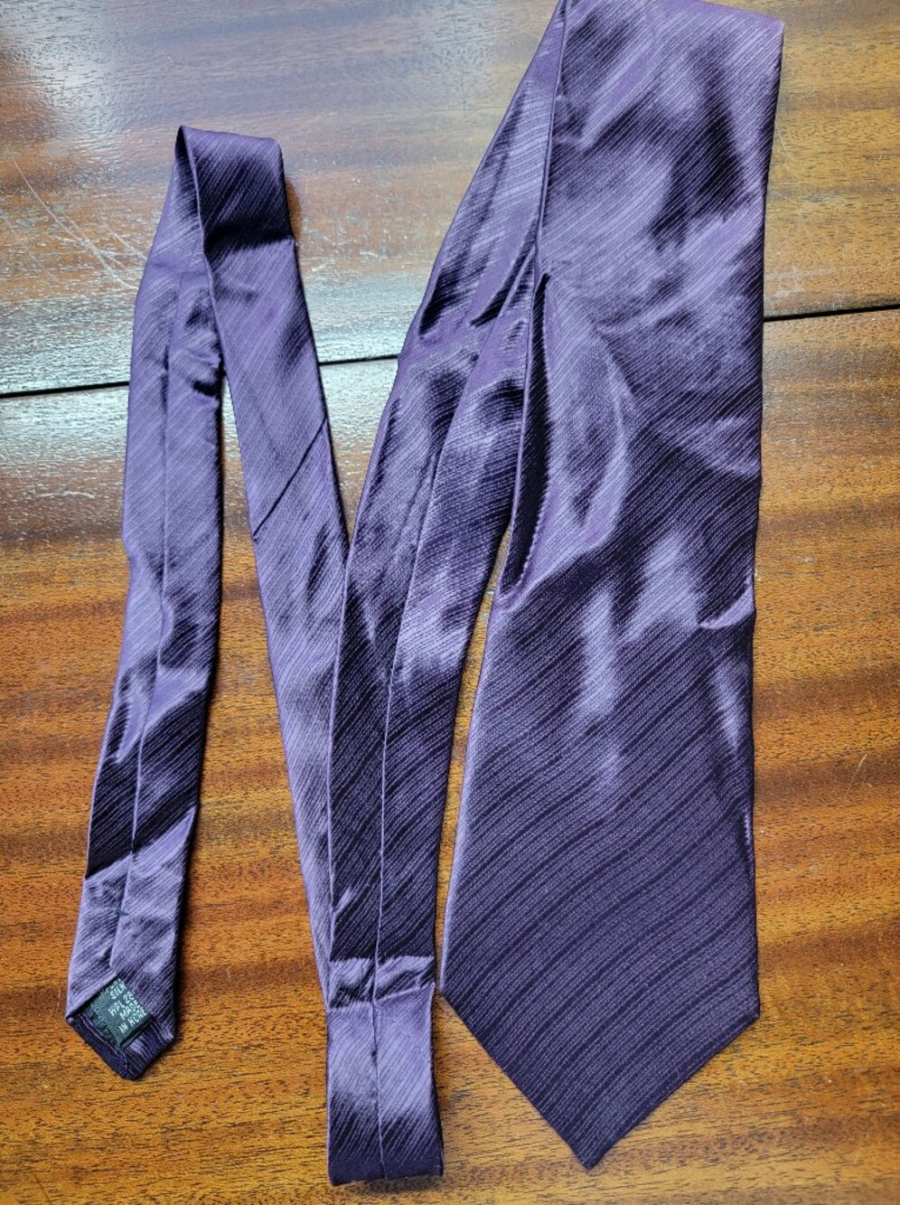 Men's Purple Silk Stripe Necktie